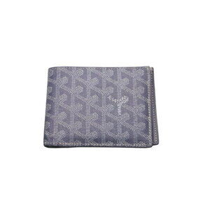 GOYARD Bi fold Wallet Herringbone Gray Goyardine Canvas